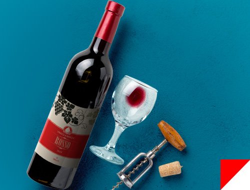 Rosso,Bianco 300 PCS Etichette Prezzi Vino Bomboniere Etichette Collo Bottiglia,per Cremagliere del Vino e Organizzazione della Cantina Qiundar Etichette Vino in PVC 